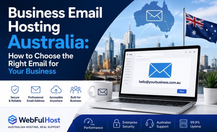 business email hosting Australia dashboard